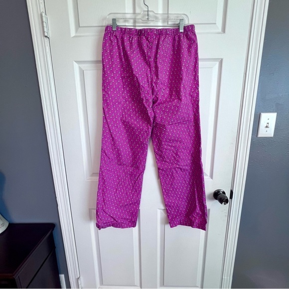 Vineyard Vines Pink Anchor Patterned Pajama Pants Drawstring Waist Women’s Small - Picture 2 of 7